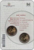 Italien 2 Euro 2015 "Dante Alighieri" + 2 Euro Kursmünze 2015 - Coincard