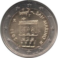 San Marino 2 Euro 2011 "Kursmünze" - Coincard