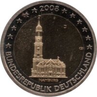 Deutschland 2 Euro 2008 "Kirche St. Michaelis" J - Coincard PP