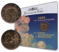 Frankreich 2 Euro 2009 "10 Jahre WWU" - Coincard