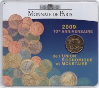 Frankreich 2 Euro 2009 "10 Jahre WWU" - Coincard
