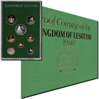 Lesotho Kursmünzensatz 1980 mit...