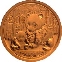 China Panda 2012 1/20 oz Gold - Original-Folie