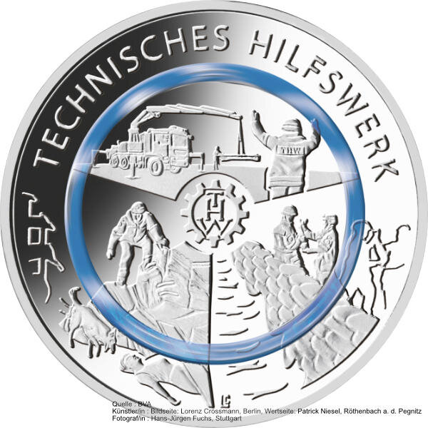 Deutschland 10 Euro 2025 "Technisches Hilfswerk - THW" G