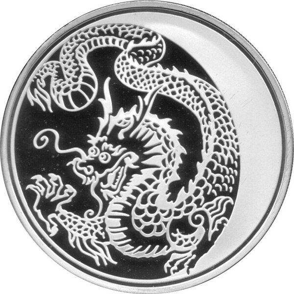 Russland 3 Rubel 2012 - Mondkalender "Jahr des Drachen" - 1 oz Silber PP