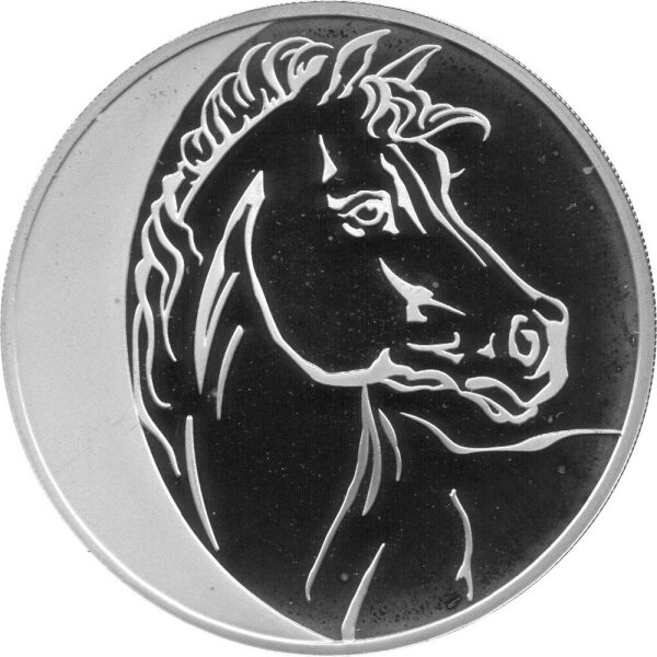 Russland 3 Rubel 2014 - Mondkalender "Jahr des Pferdes" - 1 oz Silber PP