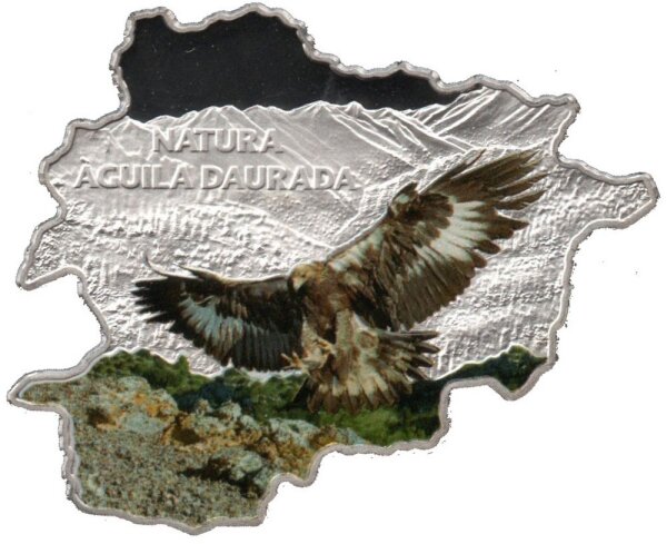 Andorra 10 Diners 2013 - Tiere von Andorra "Steinadler" - 1 oz Silber PP teilcoloriert
