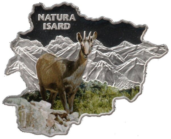 Andorra 10 Diners 2013 - Tiere von Andorra "Pyrenäen-Gämse" - 1 oz Silber PP teilcoloriert