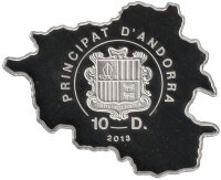 Andorra 10 Diners 2013 - Tiere von Andorra "Fuchs" - 1 oz Silber PP teilcoloriert