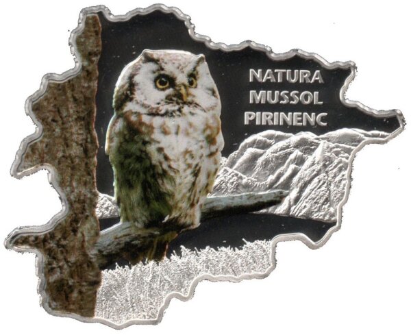 Andorra 10 Diners 2013 - Tiere von Andorra "Boreale Eule" - 1 oz Silber PP teilcoloriert