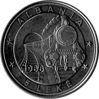 Albanien 5 Leke 1988 - 42 Jahre Albanische Eisenbahn - Ku-Ni