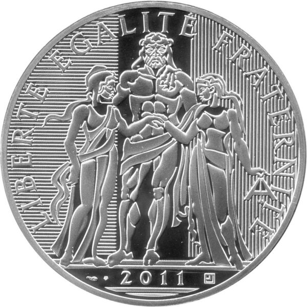 Frankreich 100 Euro 2011 - Herkules - Silber PP