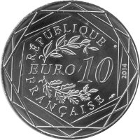 Frankreich 10 Euro 2014 - Gleichberechtigung "Frühling" - Silber