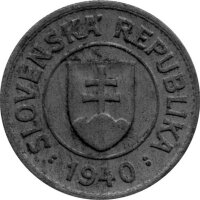 Slowakei 1 Krone 1940 - Umlaufmünze - Ku-Ni