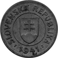 Slowakei 1 Krone 1941 - Umlaufmünze - Ku-Ni