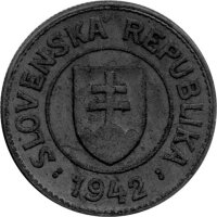 Slowakei 1 Krone 1942 - Umlaufmünze - Ku-Ni