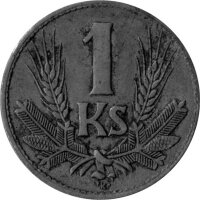 Slowakei 1 Krone 1942 - Umlaufmünze - Ku-Ni