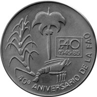 Kuba 1 Peso 1985 - F.A.O. "40. Jahre FAO" -...
