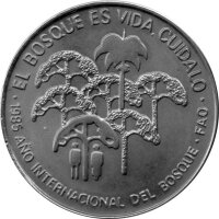Kuba 1 Peso 1985 - F.A.O. "Jahr des Waldes" -...
