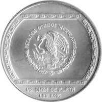 Mexiko 2 Pesos 1993 - Bajorrelieve de El Tajin - 1/2 oz Silber