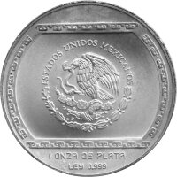 Mexiko 5 Pesos 1993 - Bajorrelieve de El Tajin - 1 oz Silber