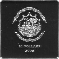 Liberia 10 Dollars 2005 - Päpstliches Konklave - Silber PP teilvergoldet