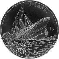 Liberia 5 Dollars 2004 - Untergang der Titanic -...
