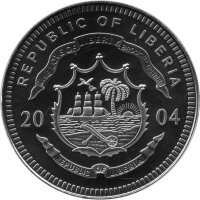 Liberia 5 Dollars 2004 - Untergang der Titanic - Kupfer-Nickel