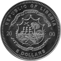 Liberia 5 Dollars 2000 - Untergang der Titanic - Kupfer-Nickel