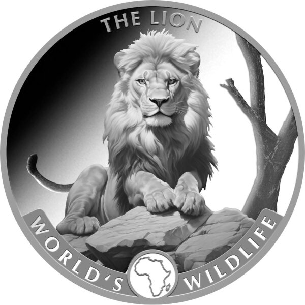 Kongo World´s Wildlife 7. Ausgabe 2025 Löwe 1 oz Silber