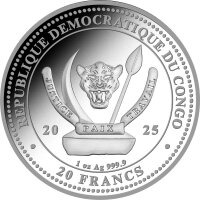 Kongo World´s Wildlife 7. Ausgabe 2025 Löwe 1 oz Silber