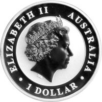 Australien Kookaburra 2014 1 oz Silber - Privy Mark Pferd