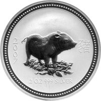 Australien Lunar I 2007 Jahr des Schweins 2 oz Silber