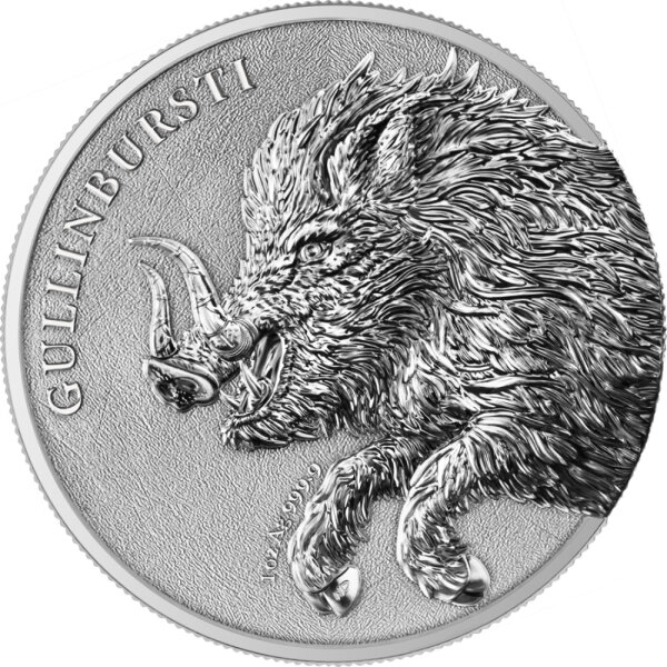 Round Germanische Bestien - Gullinbursti 2025 1 oz Silber