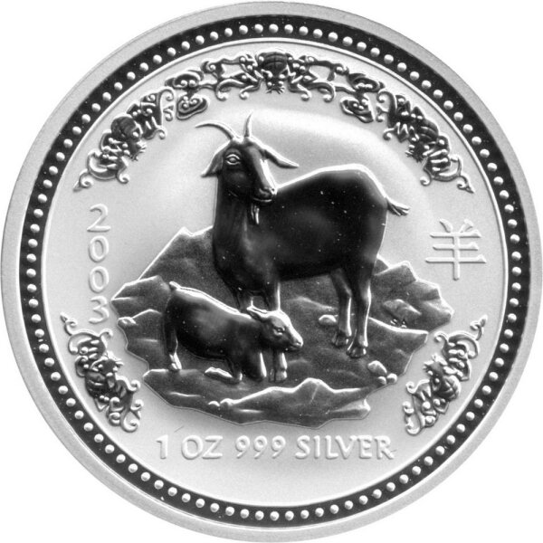 Australien Lunar I 2003 Jahr der Ziege 1 oz Silber