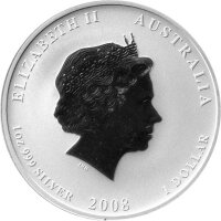 Australien Lunar II 2008 Jahr der Maus 1 oz Silber coloriert