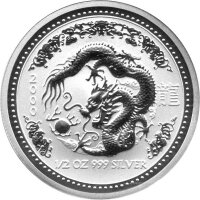 Australien Lunar I 2000 Jahr des Drachen 1/2 oz Silber