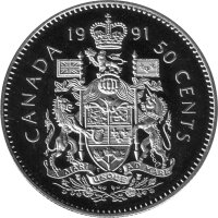 Kanada 50 Cents Typ 1990-1996 - "Königliches...