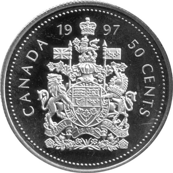 Kanada 50 Cents Typ 1997-2003 - "Königliches Wappen" - Silber PP