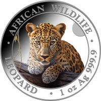 Somalia Leopard 2025 1 oz Silber - Coloriert