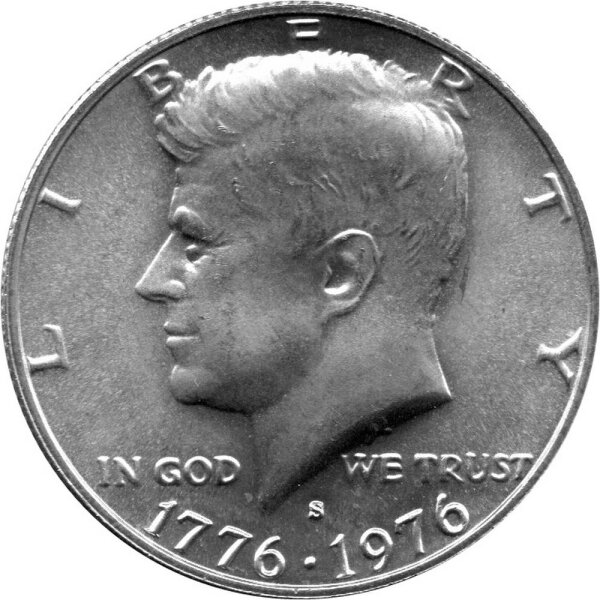 USA 1/2 Dollar 1976 - 200 Jahre Unabhängigkeit der USA - 400/1000 Silber