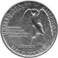 USA 1/2 Dollar 1925 - Stone Mountain Memorial - Silber