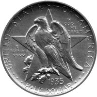 USA 1/2 Dollar 1936 - 100 Jahre Unabhängigkeit von Texas - Silber