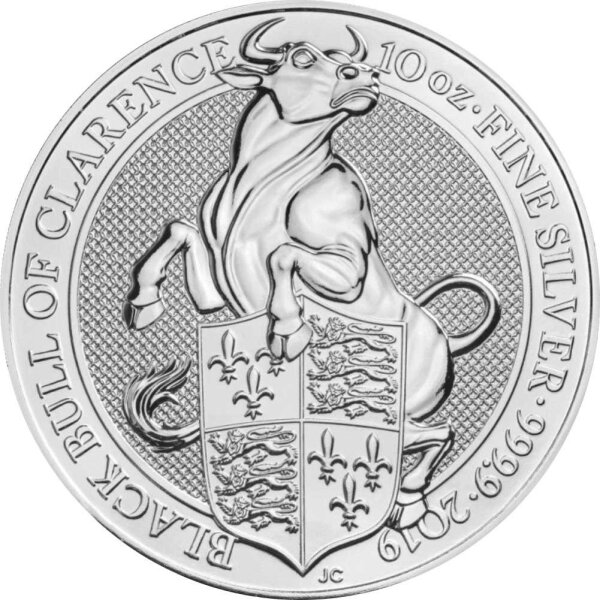 UK The Queen´s Beasts 5. Ausgabe 2019 Black Bull 10 oz Silber