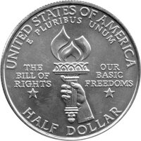 USA 1/2 Dollar 1993 - Bill of Rights - Silber