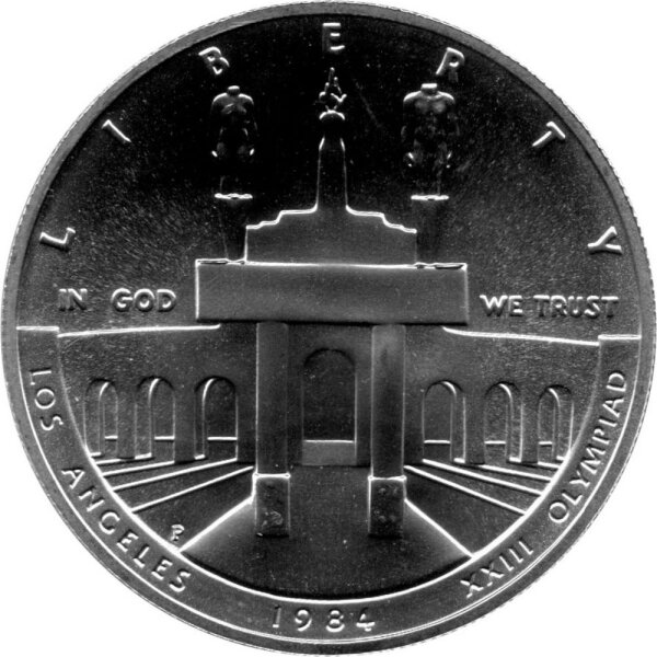 USA 1 Dollar 1984 -P- Coliseum Gateway - Silber