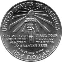 USA 1 Dollar 1986 -P- 100 Jahre Freiheitsstatue - Silber