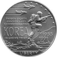 USA 1 Dollar 1991 -D- Waffenstillstand in Korea - Silber