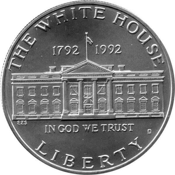 USA 1 Dollar 1992 -D- 200 Jahre Weißes Haus - Silber