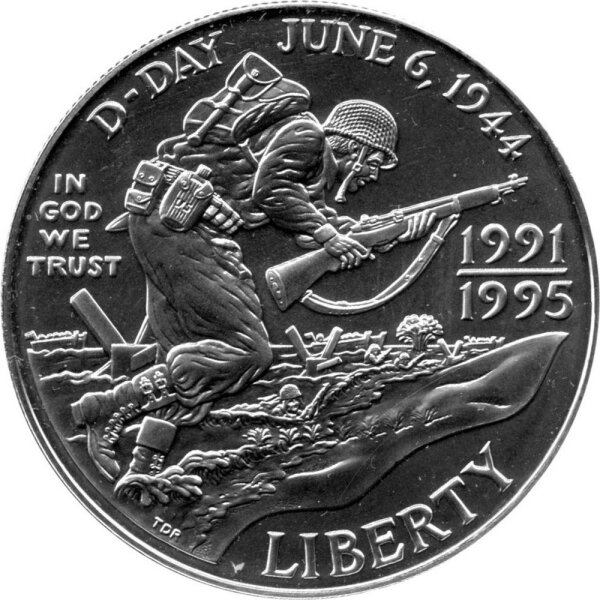 USA 1 Dollar 1993 -D- 50.Jahrestag des Zweiten Weltkrieges - Silber